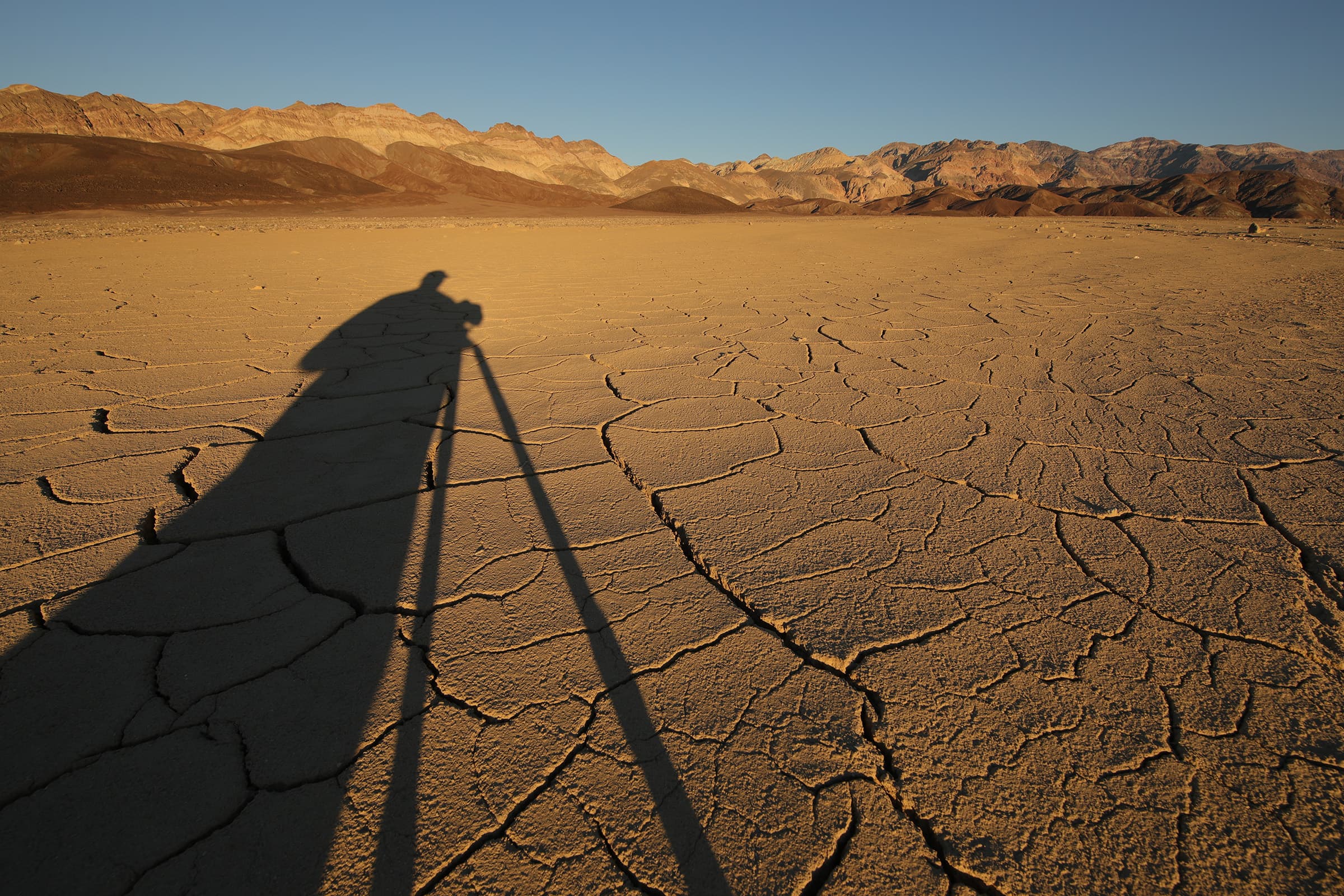 Badwater Basin crack patterns in Death Valley