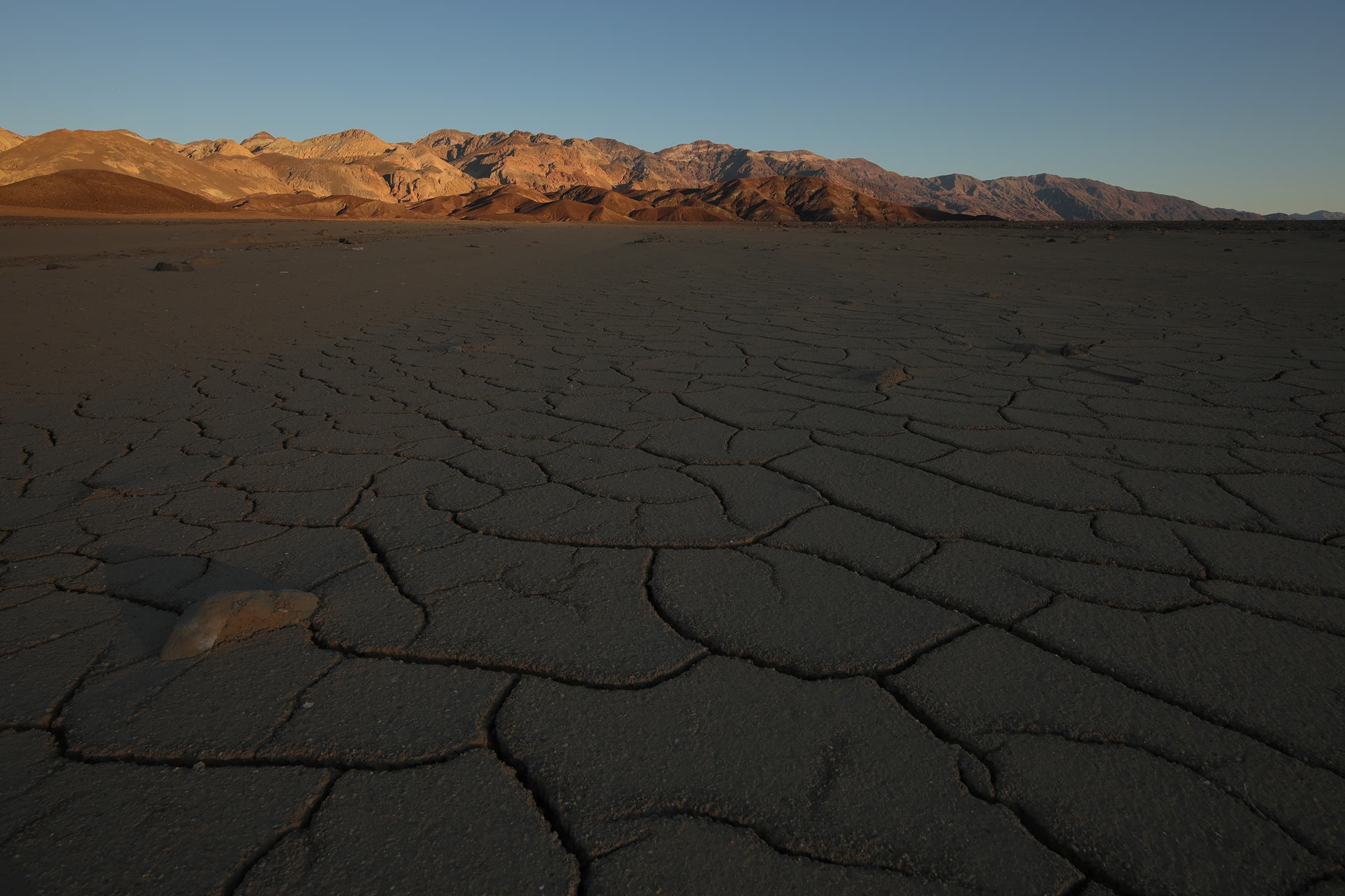 Death Valley cracked foreground textures