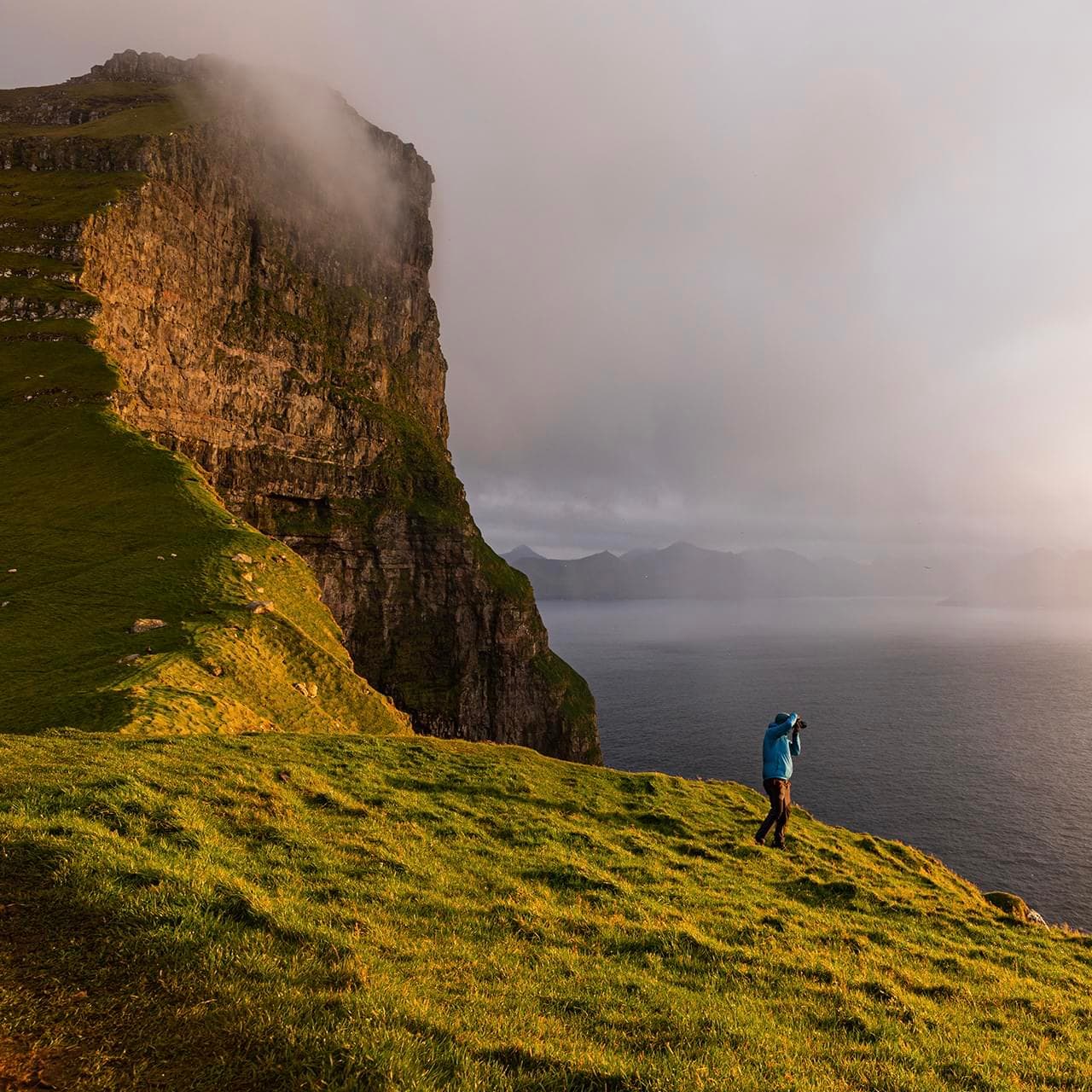 Dramatic Faroe Islands coastal landscape