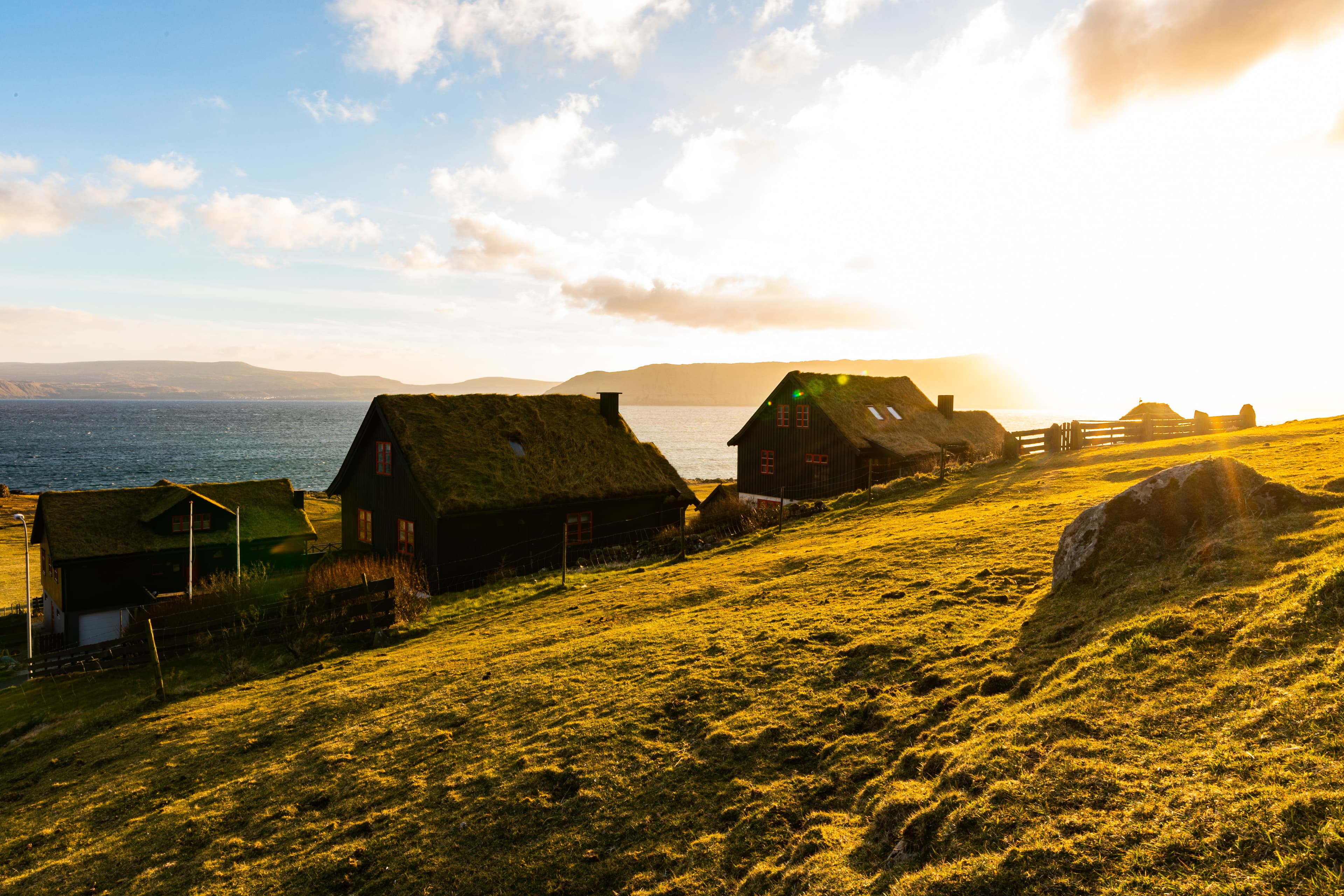 Kirkjubøur coastal landscape in the Faroe Islands