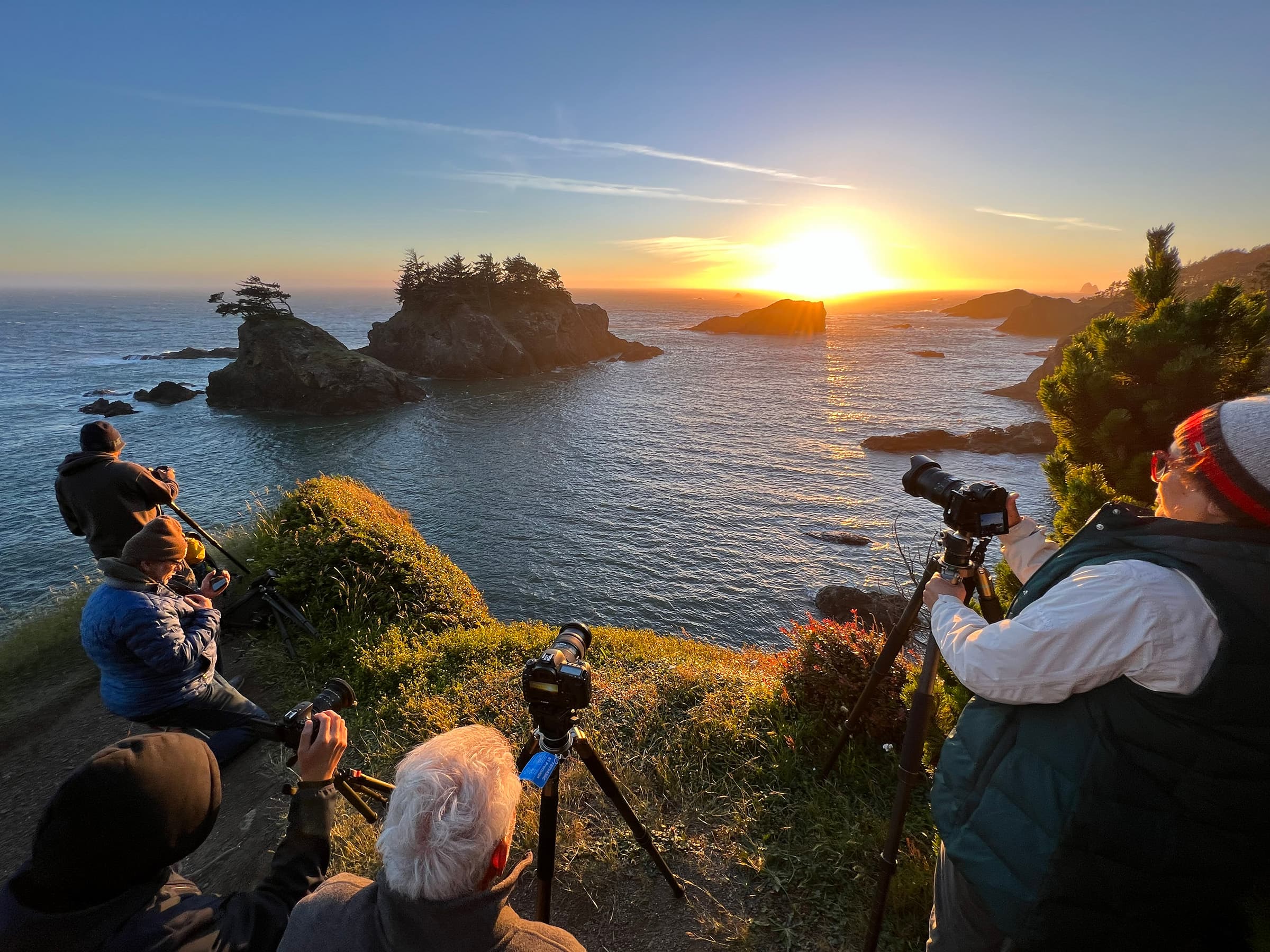 Secret Beach sea stacks and surf on the Oregon Coast