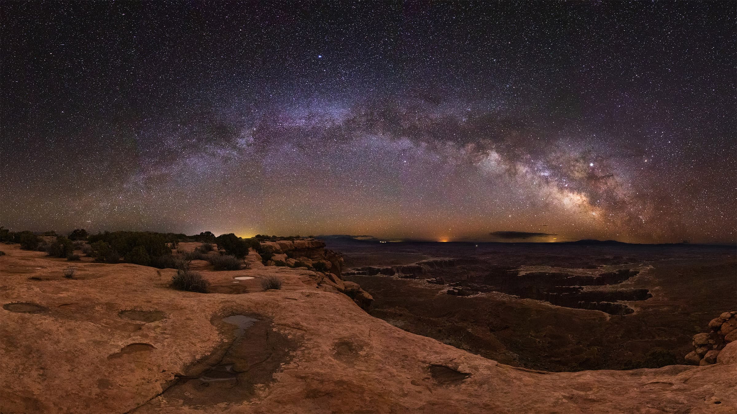 Southern Utah Island in the Sky Milky Way panorama