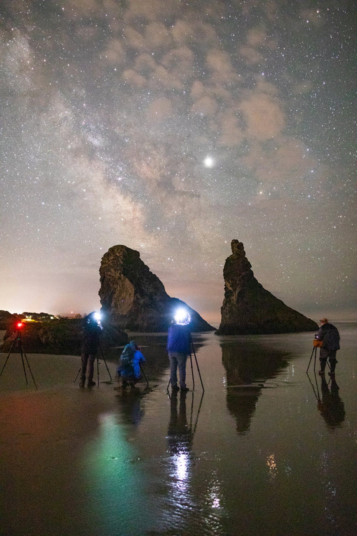 Workshop group photographing on the Oregon Coast